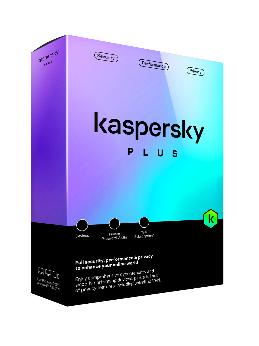 Kaspersky Plus (1 Device, 1 Year) - Kaspersky Key - EUROPE
